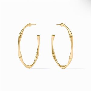 NWOT Julie Vos Bamboo Hoop Earrings price firm